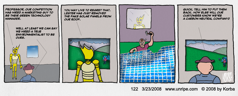 cartoon 122, fake solar panels